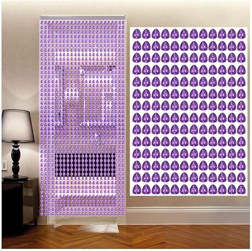 ININOSNP Geeignet for Schlafzimmer, Wohnzimmer, Eingang, Esszimmer, Acryl-Perlenvorhang, Lanyard, dekorativer Vorhang_100 Stränge-100 x 200 cm(Purple2) von ININOSNP