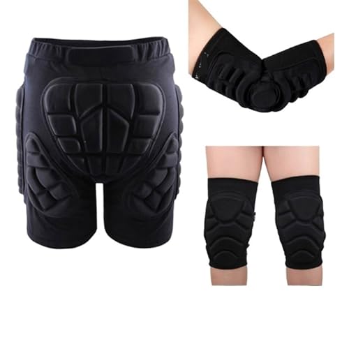 Gepolsterte Schutz-Shorts für Skifahren XS-3XL Outdoor-Sportarten Ski Skate Snowboard Schutz Ski Protektor Schlittschuhlaufschutz Gepolsterte Shorts Ski Schutz-Shorts (3 Zoll von INKMHZTK