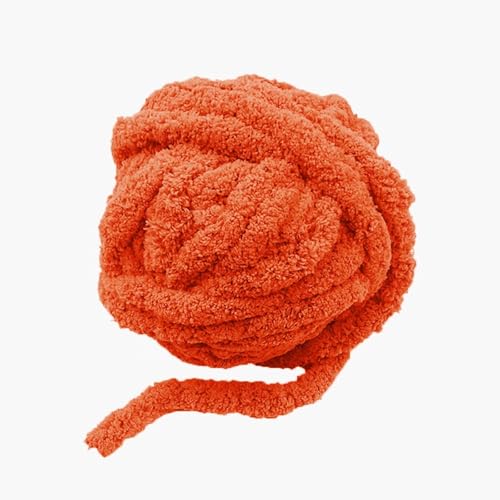 Grobes Garn für Armstricken, Decke, Chenille-Garn, Orange von INNDUN