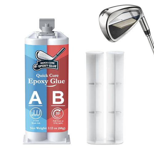 INNOVAYOU Schnell Golf Epoxidharz Kleber 2,11 oz, Transparentes Golf Epoxy Kleber, Golfschaft-Epoxidkleber zur Reparatur aller Golfschläger, Golfköpfe, Driver, Putter und Eisen von INNOVAYOU