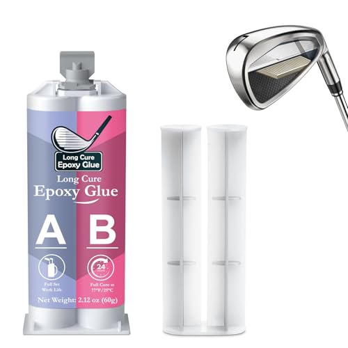 INNOVAYOU Langsam Golf Epoxidharz Kleber 2,11 oz, Transparentes Golf Epoxy Kleber, Golfschaft-Epoxidkleber zur Reparatur aller Golfschläger, Golfköpfe, Driver, Putter und Eisen von INNOVAYOU