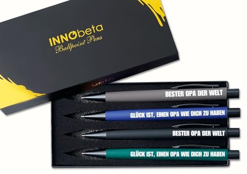 INNObeta Opa Geschenke, Kugelschreiber 4er Set, Geschenkideen für Opa zum Geburtstag, Weihnachten, Vatertag von INNObeta