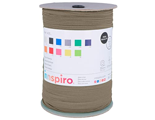 Elastischer Gummi, Taupe, 5,3 mm, Spule ca. 350 m. von INNSPIRO