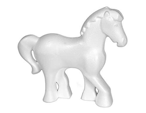 INNSPIRO A3417 Pony aus Porex 14 x 15,5 cm. Tasche zum Aufhängen von 2 Stück. Tiere, weiß, 14x15,5cm von INNSPIRO