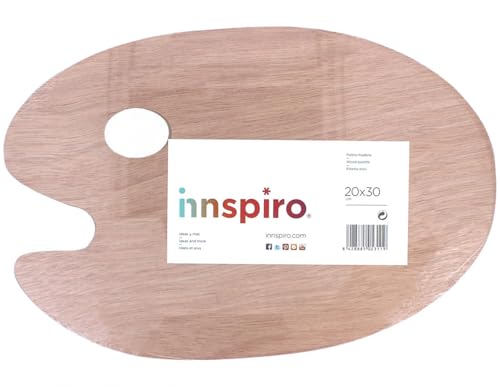 INNSPIRO Ovale Holzpalette, 25 x 30 cm. von INNSPIRO