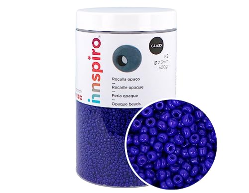 INNSPIRO Runder Glasstein undurchsichtig blau Bleistifte 2,3mm 500gr. ca. N9 von INNSPIRO