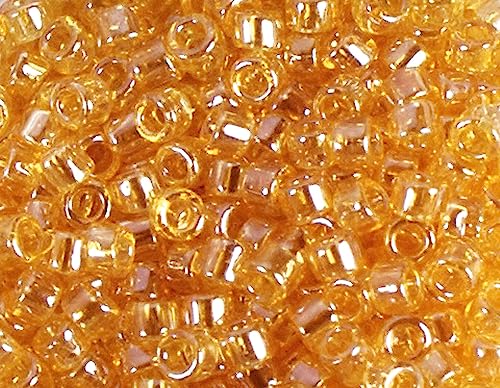 Japanische Perlen Zylinder Schatz glänzend orange 1,8 mm.11/0 100 g. von Toho