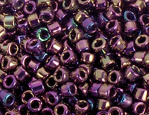 Japanische Perlen Zylinder Treasure Metallic Lila 3,3mm.8/0 100gr. von Toho