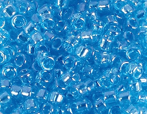 Japanische Perlen Zylinder Treasure glänzend blau 3,3mm.8/0 100gr. von Toho