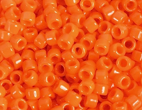 Japanische Perlen Zylinder Treasure opak orange 3,3mm.8/0 100gr. von INNSPIRO