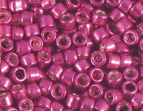 Japanische Perlen Zylinder Treasure verzinkt Fuchsia, 3,3 mm.8/0, 100 g. von Toho