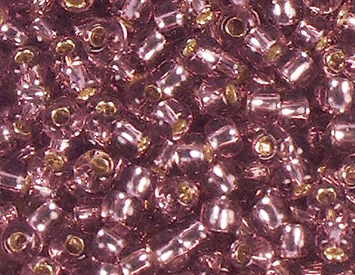 Japanische Rocaille-Perlen, Silber, Lila, 2,2 mm, 11/0, 100 g. von Toho