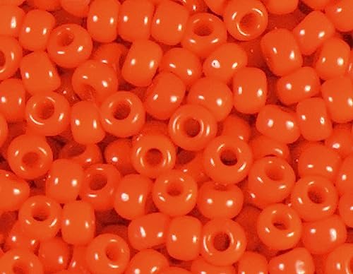 Japanische Rocaille-Perlen, undurchsichtig, Orange, 2,2 mm, 11/0, 100 g. von Toho