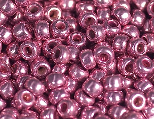 Japanische Rocailleperlen, verzinkt, Rosa, 2,2 mm, 11/0, 100 g. von Toho