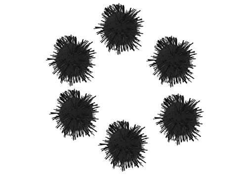 INNSPIRO Glänzende Pompons, schwarz, 25 mm, 20 Stück, ideal für Bastelarbeiten, Dekorationen und kreative Aktivitäten von INNSPIRO