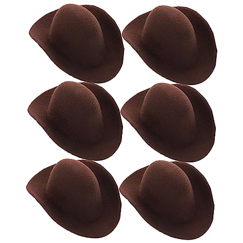INOOMP 6 Stück Mini Cowboyhut Zubehör Dekorationshüte Puppenkostüm Hut Ornament Kleiner Hut Winziger Cowgirlhut Puppenhut Kleines Miniatur Minihut Stoff Hellbraun INOOMP 6 Stück Mini Cowboyhut Zubehör Dekorationshüte Puppenkostüm Hut Ornament Kleiner Hut Winziger Cowgirlhut Puppenhut Kleines Miniatur Minihut Stoff Hellbraun von INOOMP