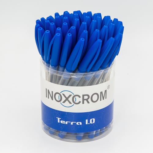 INOXCROM Value Pack 50 Kugelschreiber TERRA 1.0, Blau von inoxcrom: