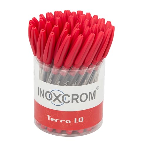 INOXCROM Value Pack 50 Kugelschreiber TERRA 1.0. Rot von inoxcrom: