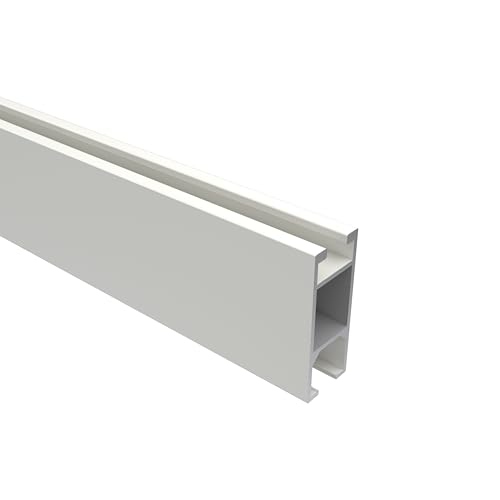 Interdeco Innenlaufprofil Weiß 14x35 mm (eckig) aus Aluminium für Innenlauf-Gardinenstangen Smartline, 240 cm von INTERDECO