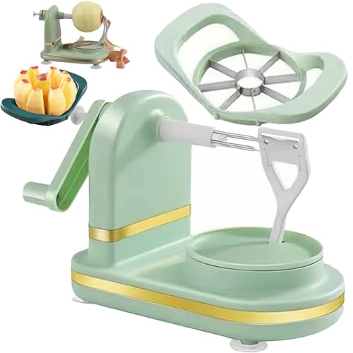 INUIYBU Home Essentials Multi-Fruit Peeler 2.0, Mehrfruchtschäler 2.0, Handgedrehter Apple Peeler Obst Gemüseschüler, Rotierend Apfel Schäler mit Saugwirkung Tasse, Geeignet für Obst, Gemüse von INUIYBU