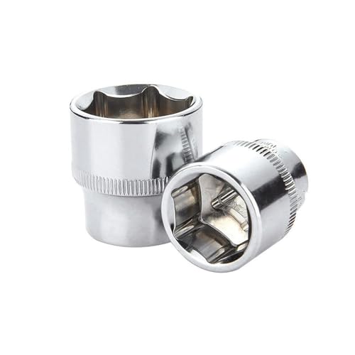 IOFIT 3/8" Innensechskant-Steckschlüsselkopf 10 mm Antrieb Anti-Rost 6 mm-24 mm Steckschlüsselsatz Adapter Drehmomentschlüssel Auto-Reparatur-Werkzeug 28 mm (Color : Silver, Size : 1pcs-12mm) von IOFIT