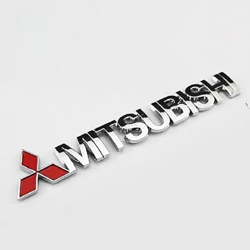 IOVATA Auto Emblem Aufkleber, für Mitsubishi ASX/Eclipse/Lancer/Mirage/Outlander/RVR/Sport/Pajero Buchstaben Emblem Aufkleber Auto Body Abzeichen Sticker Auto Abzeichen schmücken von IOVATA