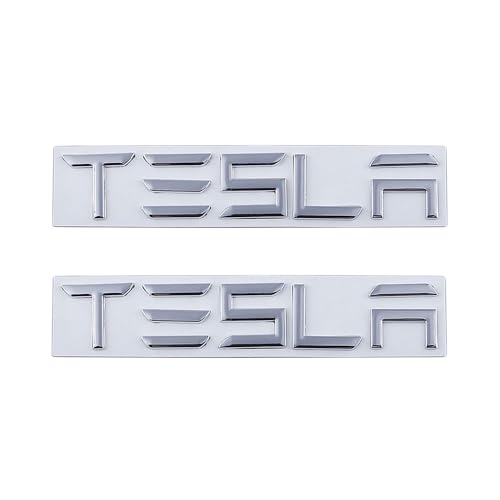 IOVATA Auto Emblem Aufkleber, für Tesla Modell 3/S/X/Y Buchstaben Emblem Aufkleber Auto Body Abzeichen Sticker Auto Abzeichen schmücken von IOVATA