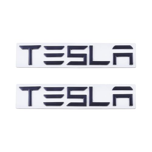 IOVATA Auto Emblem Aufkleber, für Tesla Modell 3/S/X/Y Buchstaben Emblem Aufkleber Auto Body Abzeichen Sticker Auto Abzeichen schmücken von IOVATA