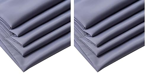 IPEA Futterstoff Stoff Grau - 200 cm x 150 cm - Made in Italy - Meterware zum Nähen, Kleidung, Futter, Jacken, Hosen, Röcke, Möbel, Kissen - Polyester Stoff zum Futter (Packung mit 2) von IPEA