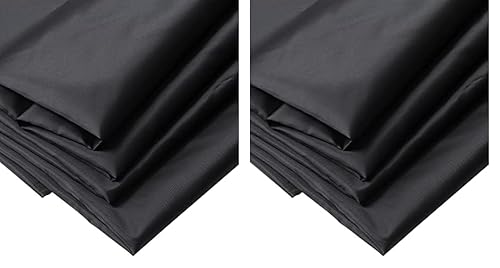 IPEA Futterstoff Stoff Schwarz - 200 cm x 150 cm - Made in Italy - Meterware zum Nähen, Kleidung, Futter, Jacken, Hosen, Röcke, Möbel, Kissen - Polyester Stoff zum Futter (Packung mit 2) von IPEA