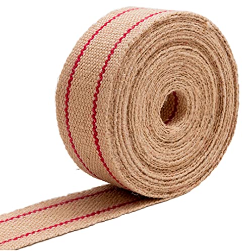 IPEA Jute Gurt zum Basteln – Made in Italy – 10 Meter Länge – Jute Gurtband Professionelles Kordelband für Stühle, Polsterung, Sofas, Befestigung von Möbeln, Dekorationen – Natur – 50 mm – Natural von IPEA