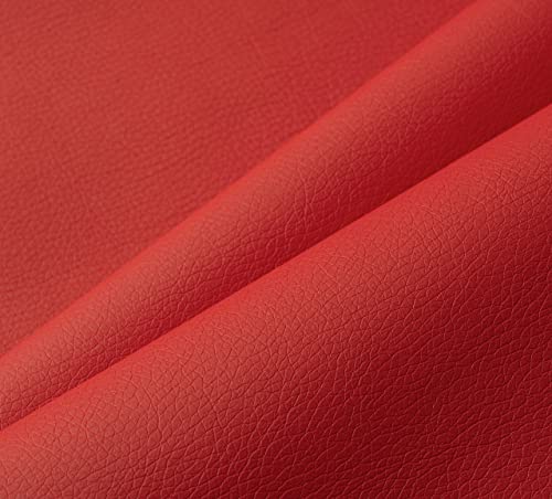 IPEA Kunstleder Rot für Dekor und Beschichtung 140 x 50 cm - Made in Italy - Kunstleder für Sofas, Stühle, Kleidung, Accessoires - Polsterstoff Bezugsstoff Lederoptik - Halben Meter von IPEA