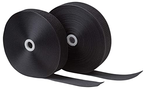 Klettband (nicht klebend) zum Nähen – 25 Meter x 50 mm – extra starkes Streifen für Heimdekoration, Kleidung und Klettband – Schwarz von IPEA