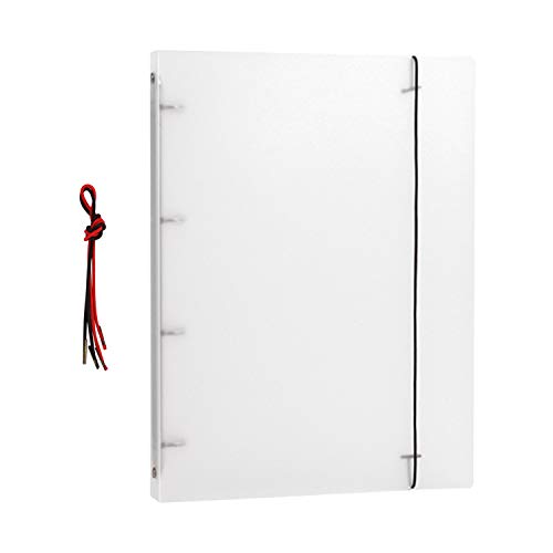 A4/A5/B5 Multifunktions Ordner Ringbuch Löcher transparent nachfüllbar Kunststoff Notizbuch Hülle Ringordner Notebook-Schutz Lose-Blatt-Ordner Gummibandverschluss Home Office und Schulbedarf von IPENNY