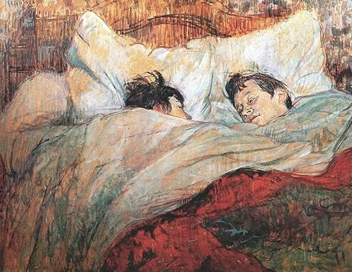 IPLUPJDY Kunstdruck Leinwand Bilder Moderne Druck Leinwand Malerei Das bett von henri de toulouse lautrec Leinwanddruck Malerei für Wanddekoration 60x90cm von IPLUPJDY