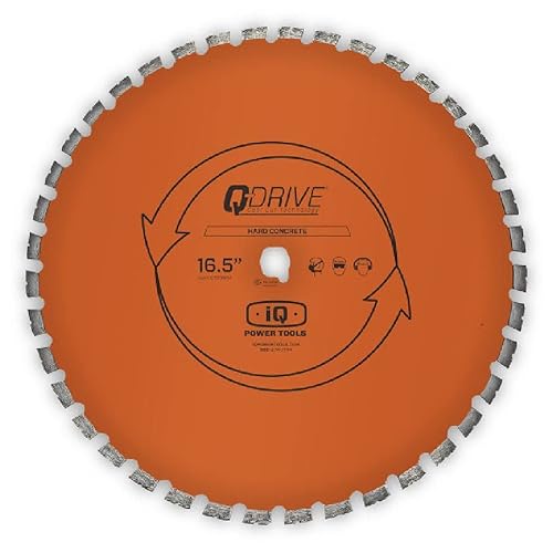 420mm segmentiertes Q-Drive Sägeblatt mit geräuscharmem Kern, orange Kombi-Sägeblatt für die iQMS362i von IQ Power Tools