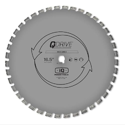 iQ 420mm segmentiertes Q-Drive Sägeblatt mit geräuscharmem Kern, grau (Art.MASQX420-3-QD-HM1) von IQ Power Tools