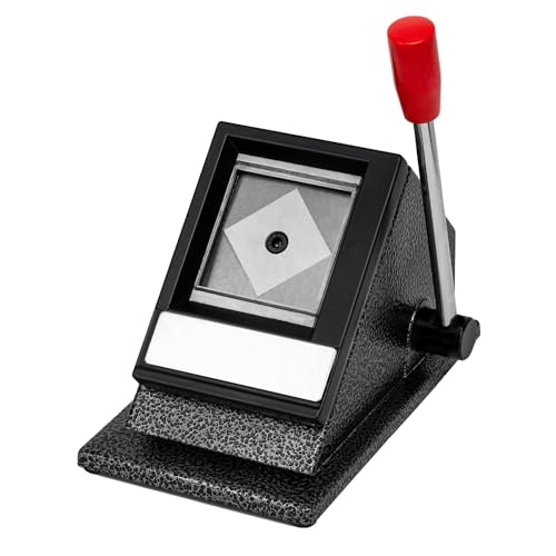 Passausweis Fotoschneider 50 x 50 mm, Tischplatten-Passschneider, manueller quadratischer Fotoschneider mit präzisem Schneiden für Standard-Foto- oder Kartenherstellung von IQINGYJ