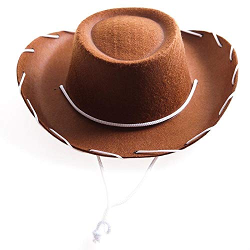 IQYU Damenstiefel Schwarz Cowboy Dress-up 1 für die Requisite Kinderhut Dekorations- Lederband Cowboy (Brown, One Size) von IQYU