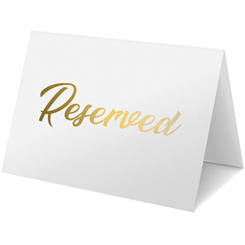 10 Reserviert Schilder Gastronomie - Hochzeit - Reserved Table Signs for Wedding - Golden Tisch Reserviert Schild - Papier Tisch Reservierung - Reservierungsschilder Tisch von IRICUS