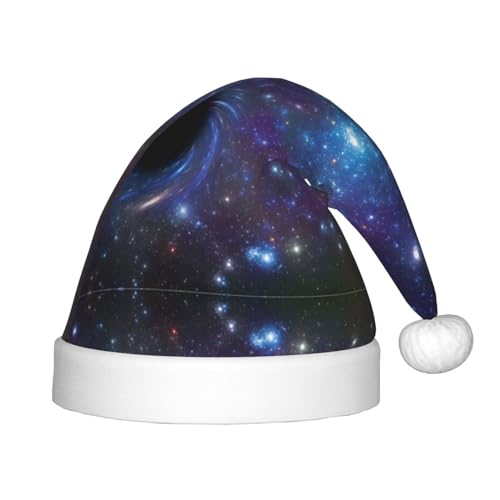 IRSHI Kinder Nikolausmütze - Hell & Bequem Winter Xmas Urlaub Hut - Unisex Samt Weihnachtsmütze Galaxy von IRSHI