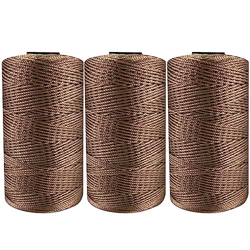 3 Stuck Makramee Garn 1,5 mm Baumwollgarn Makramee Makramee-Schnur Baumwoll Bastelschnur Baumwollgarn Zum Häkeln Macrame Cord für DIY Handwerk Basteln Wandbehang Blumenampel Traumfänger von ISAKEN