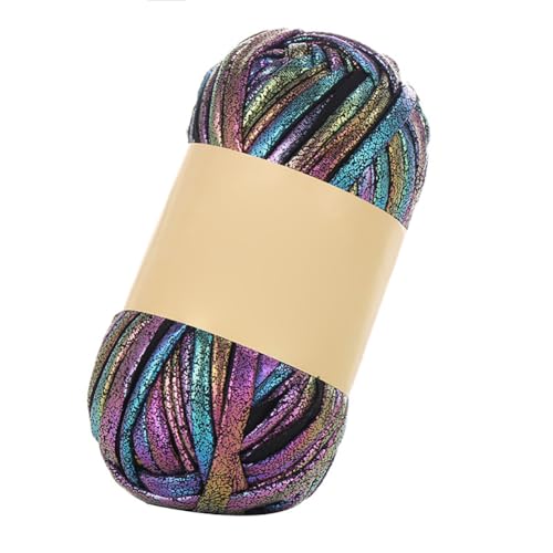 ISAKEN 100g/Rolle Baumwollgarn, T-Shirt Garn Häkelgarn Weiches Multicolor Garn Polyester Handmade Garne Anfänger Chunky Garn für Heimarbeiten Basteln und Dekorieren von ISAKEN