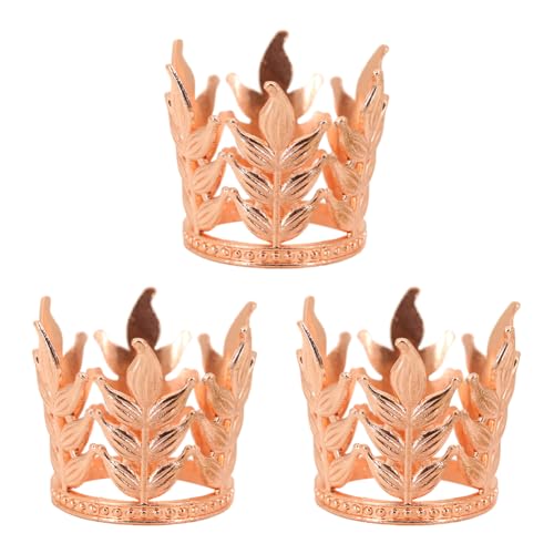 ISAKEN 3 Stücke Krone Tortenaufsatz, Crown Cake Topper Prinzessin Krone Kuchen Topper Dekoration Wiederverwendbare Kuchendeko Kleine Krone für Kinder Mädchen Frauen Dame von ISAKEN