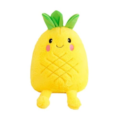 ISAKEN Ananas Plüschkissen Niedlicher Regenbogen Kissen Weiche Plüsch Dekokissen Flauschig Kinderkissen Kinderzimmer Zimmer Hausdekoration Wurfkissen Sofakissen Auto Nackenkissen Geburtstagsgeschenke von ISAKEN