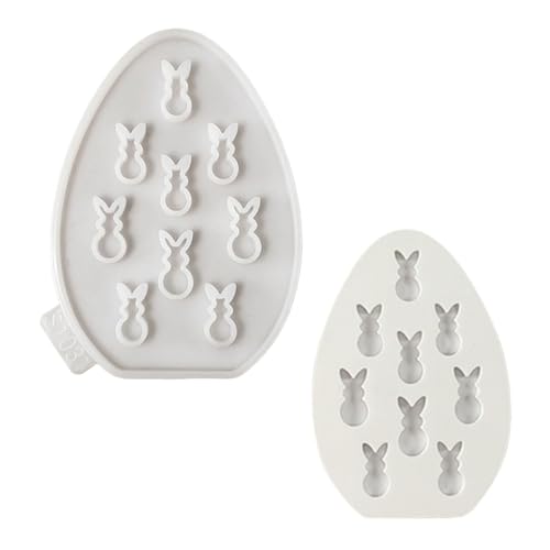 ISAKEN Silikonformen Gießformen Ostern, Silikonform Hase Ostereier Gießformen Silikon Hase Silikonformen Osterhase Gießformen Ostern Frühling für DIY Handwerk, Ostern Dekoration von ISAKEN