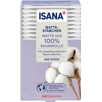 ISANA Wattestäbchen weiß, 200 St. von ISANA