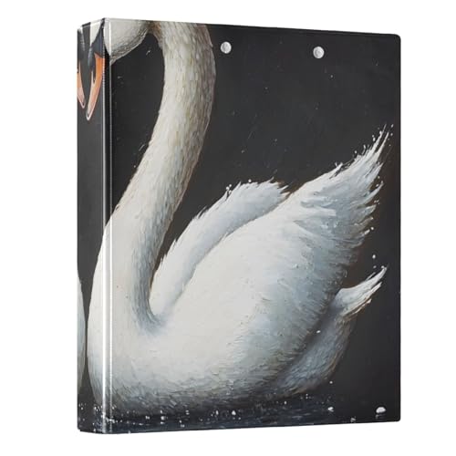 Swans Ringbuch mit 3 Ringen, 3,8 cm, rund, Sichtbuch, hält 200 Dokumente, für Zuhause, Schule, Büro von ISAOA