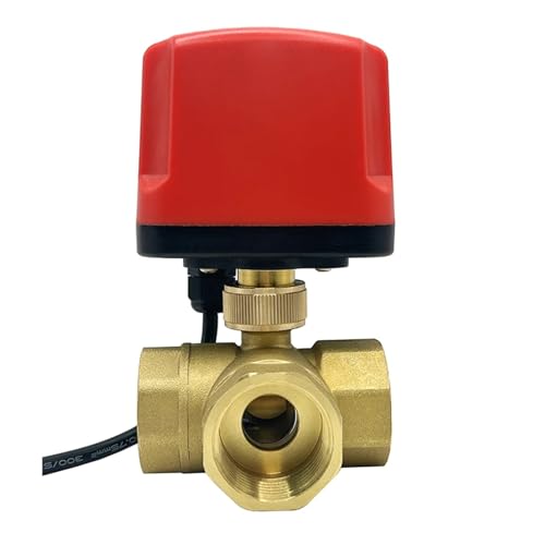 Elektrischer Kugelhahn für Wasser DN15-DN50 3-Wege-IP65-wasserdichter, motorisierter T-Kugelhahn, 3-Draht, 2-Steuerung, elektrische Stellantriebe aus Messing, 220 V, 12 V, 24 V Motorisierter Kugelhahn von ISIRYK