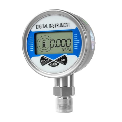 ISIRYK LCD-Display-Manometer 0-30Kpa 0-100Kpa 0-250Kpa Radial Hochdruck Monameter 10Mpa 20Mpa 30Mpa 60Mpa M20 * 1,5 60mm Zifferblatt Hydraulische Manometer Industrie-Druckmessgerät(G1-4,0-40Mpa) von ISIRYK